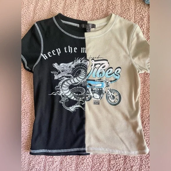 Half&Half Graphic Tee - Picture 2 of 2